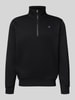 G-Star Raw Sweatshirt mit Troyer-Kragen und Logo-Stitching Black