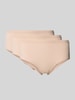 Sloggi Slip met labelprint, model 'GO DAILY' in een set van 3 stuks Beige
