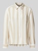 Only Regular Fit Bluse mit langem Arm Modell 'CARO' Ecru