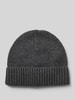 MCNEAL Beanie mit Label-Badge Anthrazit Melange