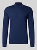 Christian Berg Men Regular fit col van wolmix Donkerblauw gemêleerd