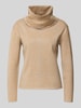 Betty Barclay Rollkragenpullover aus Viskose-Mix mit grafischem Muster Beige