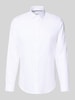 Jake*s Slim fit zakelijk overhemd van katoen met kentkraag Wit