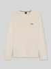 BOSS Regular fit shirt met lange mouwen van katoenmix Offwhite