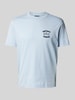 Emporio Armani T-Shirt mit Label-Stitching Hellblau