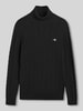 GANT Rollkragenpullover mit Logo-Detail Black
