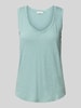 Marc O'Polo Regular fit tanktop van katoenen slubjersey Mintgroen