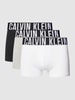 Calvin Klein Underwear Trunks mit Label-Bund im 3er-Pack Hellgrau