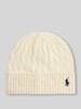 Polo Ralph Lauren Mütze aus Woll-Mix mit Logo-Stitching Offwhite
