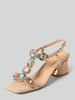 ALMA EN PENA Sandalette mit Ziersteinbesatz Sand