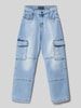 Blue Effect Regular Fit Jeans mit Cargotaschen Hellblau