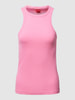 HUGO Tanktop in riblook, model 'CLASSIC TANK' Roze