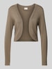 Kaffe Bolero met opengewerkte voorkant, model 'ASTRID' Beige