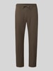 MCNEAL Stoffhose mit elastischem Bund und Kordelzug Mittelbraun