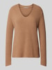 (The Mercer) N.Y. Gebreide pullover van kasjmier met boothals Camel gemêleerd