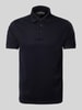 Emporio Armani Slim Fit Poloshirt mit Label-Print Marine