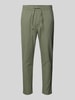 Only & Sons Cropped Stoffhose aus Leinen-Mix Modell 'LINUS' Gruen