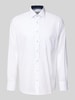 ETERNA Regular fit zakelijk overhemd van katoen met kentkraag Wit