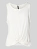 Pieces Loose fit tanktop van viscosemix, model 'ANORA' Offwhite