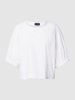 Emporio Armani Cropped Blusenshirt mit 3/4-Arm Weiss