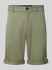Tom Tailor Denim Regular fit bermuda's van katoenmix Olijfgroen