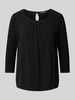 More & More Blusenshirt mit Rundhalsausschnitt Black