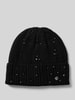 Liu Jo White Beanie mit Ziersteinbesatz Modell Black