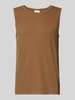 s.Oliver RED LABEL Slim Fit Tank Top aus Baumwoll-Mix Mittelbraun