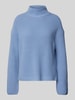 Marc O'Polo Loose Fit Strickpullover aus schwerer, reiner Bio-Baumwolle Hellblau