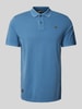 camel active Poloshirt met labelstitching Lichtblauw