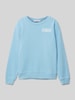 Calvin Klein Jeans Sweatshirt met labeldetails, model 'TERRY' Hemelsblauw