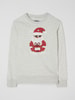 Jack & Jones Sweatshirt mit Print Modell 'Jortoon'  Offwhite meliert