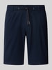 bugatti Slim Fit Shorts aus Baumwoll-Leinen-Mix Marine