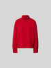 Closed Oversized Wollpullover in Strick-Optik Rot