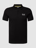 EA7 Emporio Armani Regular Fit Poloshirt mit Label-Print Black