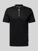 BOSS Slim Fit Poloshirt mit Label-Detail Modell 'Polston' Black