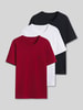 BOSS T-Shirt-Set mit Logo-Schriftzug im 3er-Pack Rot