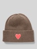 Unio Mütze aus Schurwoll-Mix mit Viskose- und Kaschmir-Anteil Taupe