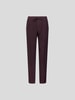 Lardini Loose Fit Leinenhose mit Bundfalten Aubergine