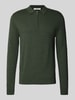 SELECTED HOMME Regular fit gebreide pullover van puur katoen, model 'BERG' Olijfgroen gemêleerd
