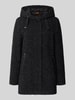 Gil Bret Krótki płaszcz z kapturem i krytym zamkiem błyskawicznym Czarny