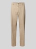 CG - Club of Gents Regular fit broek met Franse steekzakken, model 'Ole' Beige