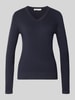 Christian Berg Woman Pullover aus Viskose-Mix mit V-Ausschnitt Dunkelblau