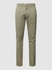 SELECTED HOMME Slim fit broek met paspelzakken aan de achterkant, model 'Miles' Kaki