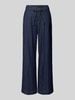 MAC Wide Leg Jeans mit Bindegürtel Modell 'WENDY' Dunkelblau