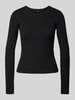 Vero Moda Slim Fit Langarmshirt mit Baumwoll-Anteil Modell 'CHLOE' Black