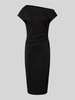BOSS Midi-jurk in one shoulder-design, model 'Etrimi' Zwart