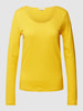 Marc O'Polo Shirt met lange mouwen en geribde ronde hals Geel