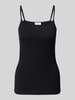 s.Oliver RED LABEL Slim Fit Trägertop aus Baumwoll-Mix BLACK