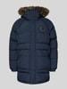 Superdry Gewatteerd jack met labelpatch, model 'Everest' Donkerblauw